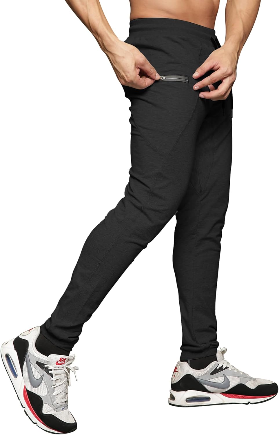 MAIKANONG Mens Slim Joggers Tapered Sweatpants Gym Workout Pants for Running Athletic Casual - Image 2