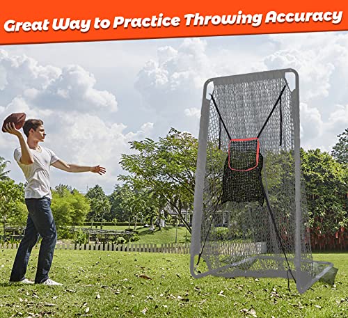 Football Kicking Cage Net, Football Target Throwing Net For Kicking, Adjustable Football Target Pocket Net, 12X12In Strike Zone Attachment Only, Football Soccer Training Equipment. #TOP6