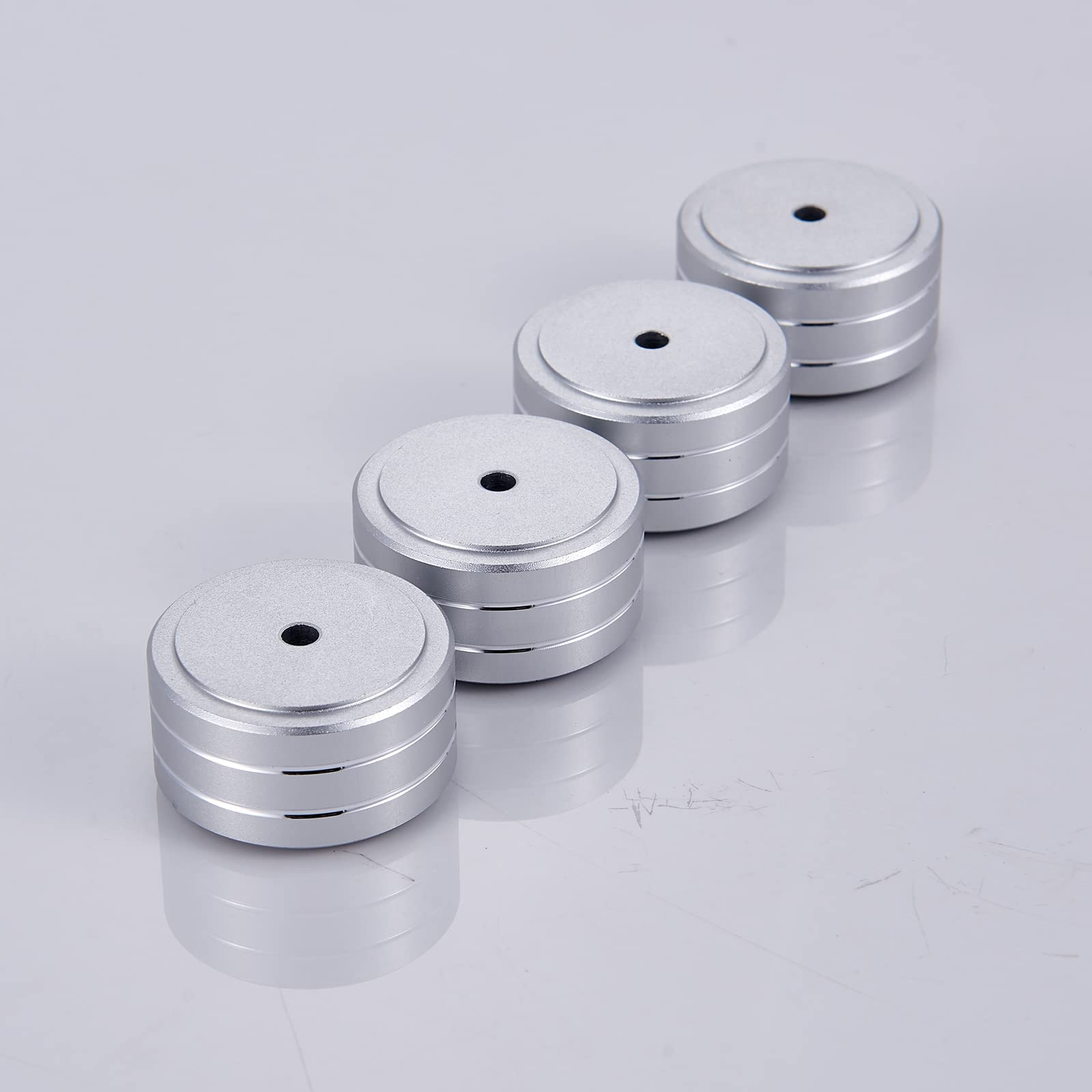 4 Piedini In Alluminio Per Altoparlanti - Ammortizzano Vibrazioni Per HiFi - Foto 3