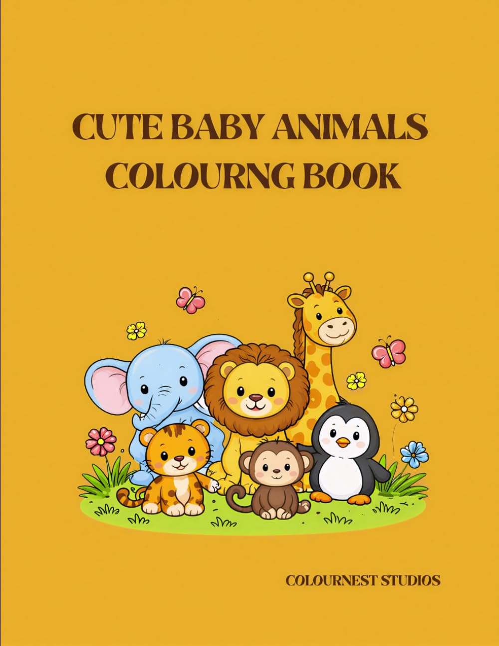 Cute Baby Animals Colouring Book