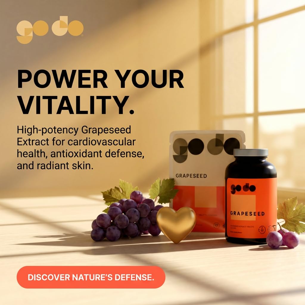 Fitness Health Comprimés d'extrait de pépins de raisin 12 000 mg (365 comprimés)