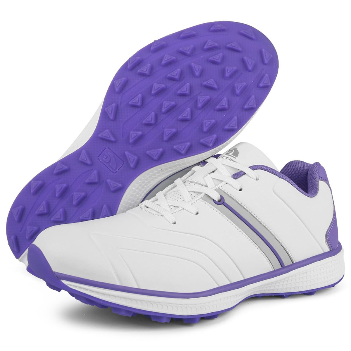 Zapatos de Golf para Mujer, Calzado de Golf para Mujer sin Clavos con Buena Estabilidad Zapatillas de Golf cómodas con Cordones