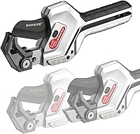 Pinoze PVC Pipe Cutter: 3-Gear Adjustable Ratchet Tool Cuts Up to 2-1/2" PVC, PEX, PE Pipes - Heavy-Duty Teflon SK5 Blade