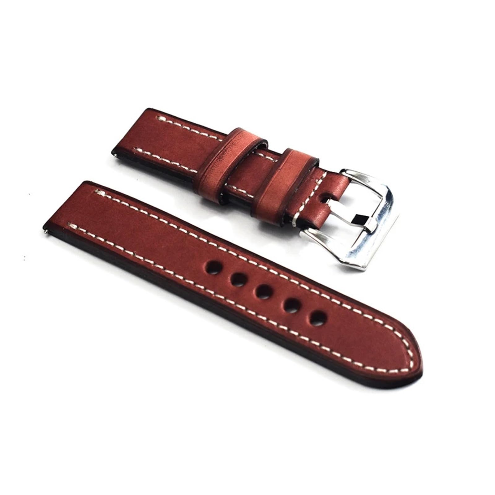 EDVTK35 Correa De Reloj Cuero Vaca, Pulsera Retro Hecha A Mano, 20mm, 22mm, 24mm, Gruesa Vintage, Cinturones, Hebilla Pulida