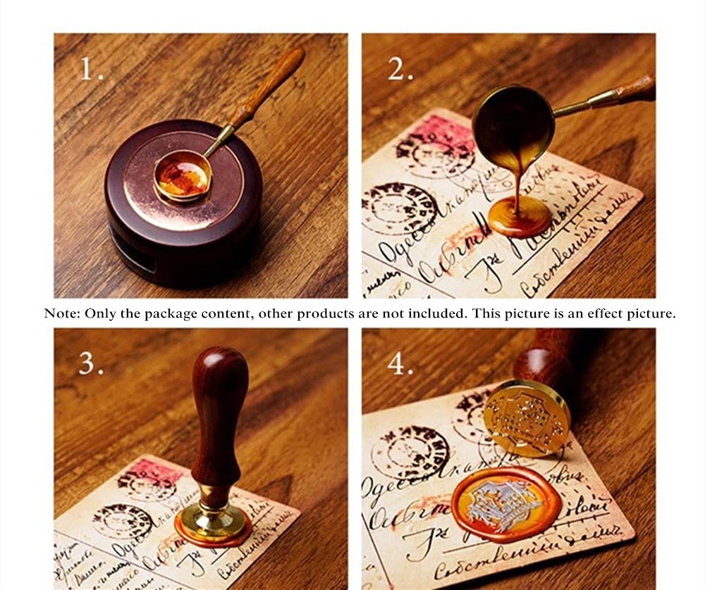 Retro Sello de Cera Kit, 26 Letra A-Z Alfabeto Extraíble Cabezas de Latón Sello de Lacre y 2 Mango de Madera, para Invitaciones de Boda, Envoltura de Vino, Tarjetas Felicitación