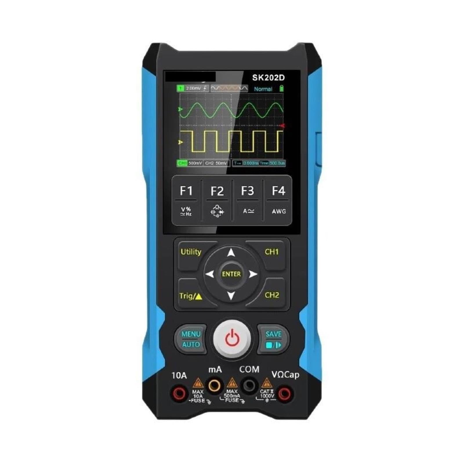 Osciloscopio Digital Multímetro Digital 3 en 1 Generador de señal osciloscopio 80MHz 200MSa/s 6000 Cuentas True RMS