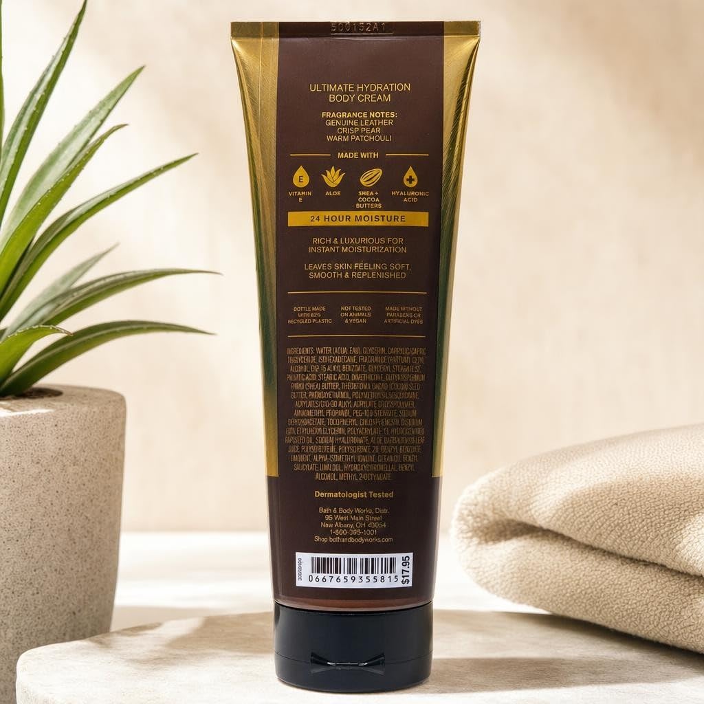 Bath and Body Works Hyaluronic Acid Body Cream For Men 8 Ounce (Honorable) image 4