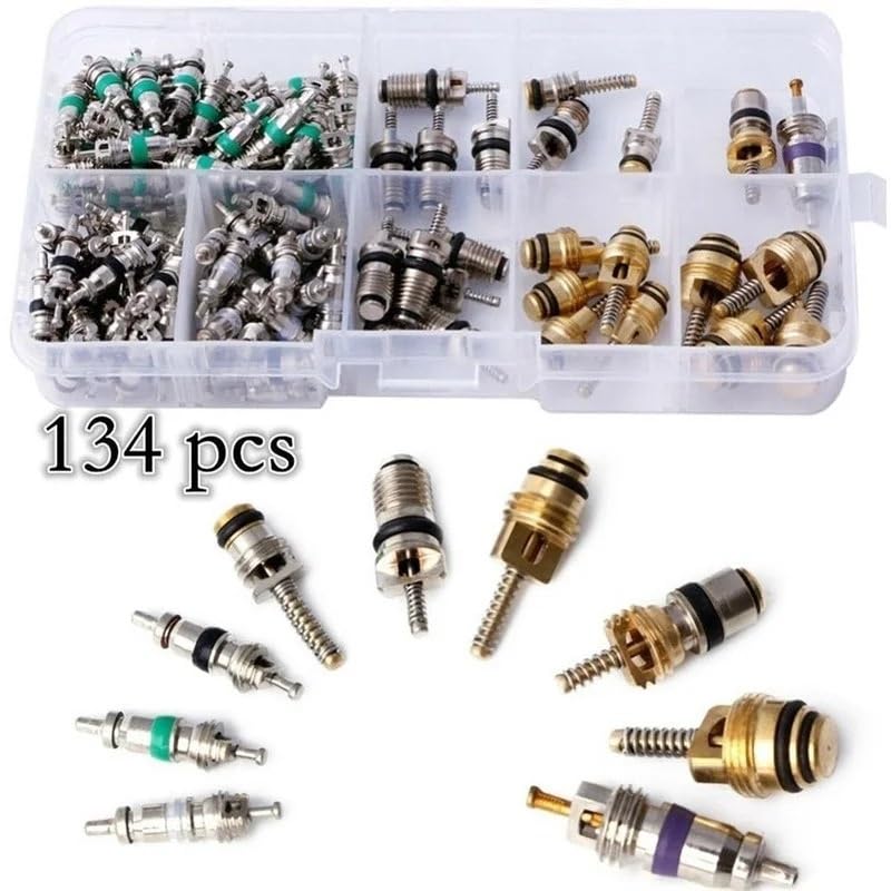 134Pcs Auto A/C Core Ventile Automotive Klimaanlage Sortiment Kit R134A