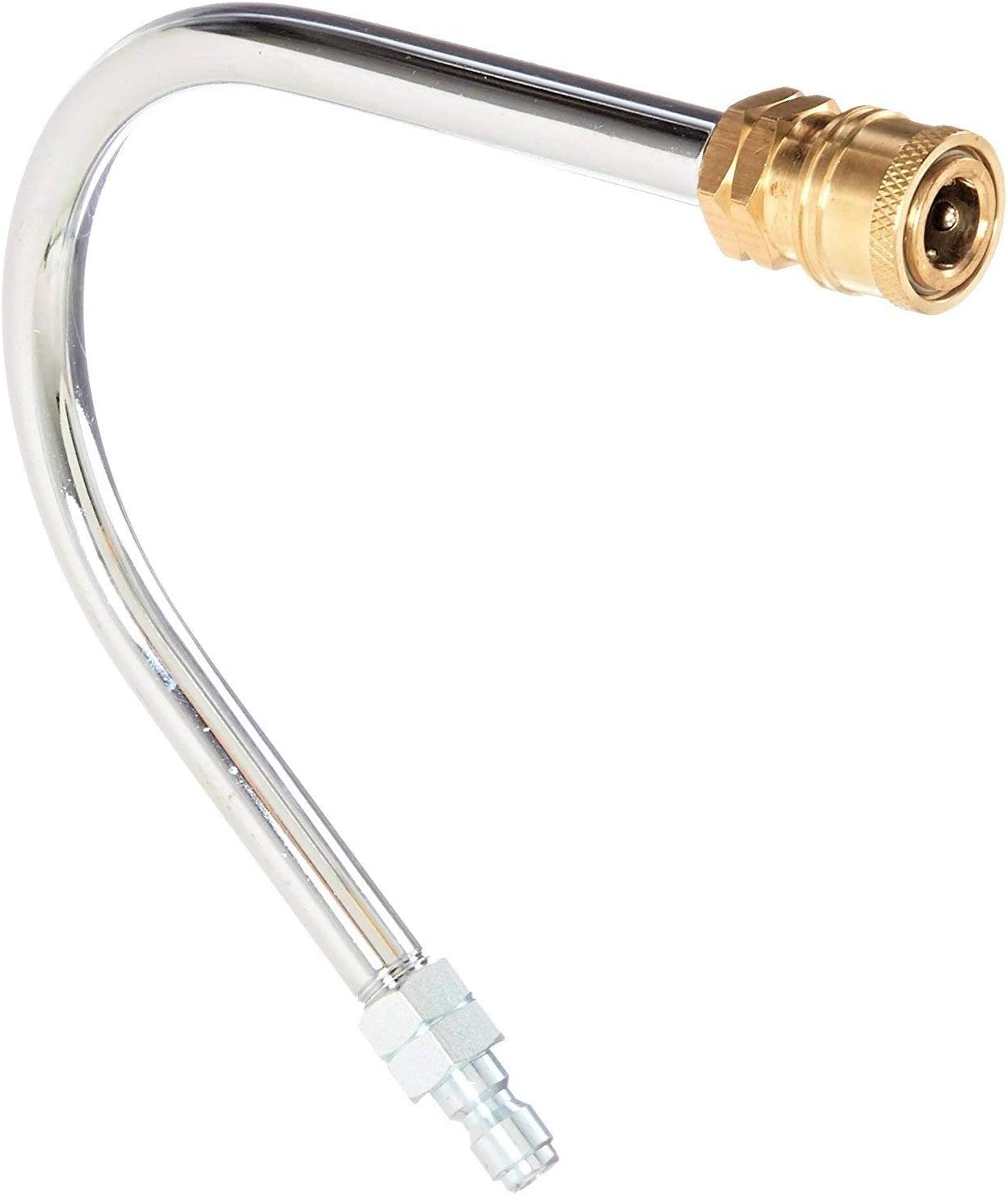 YAMATIC Upgraded Hard Chrome Gutter Cleaner Wand Attachment 4500 PSI for Pressure Washer with 1/4" Brass Quick Coupler x 1/4" QC Plug