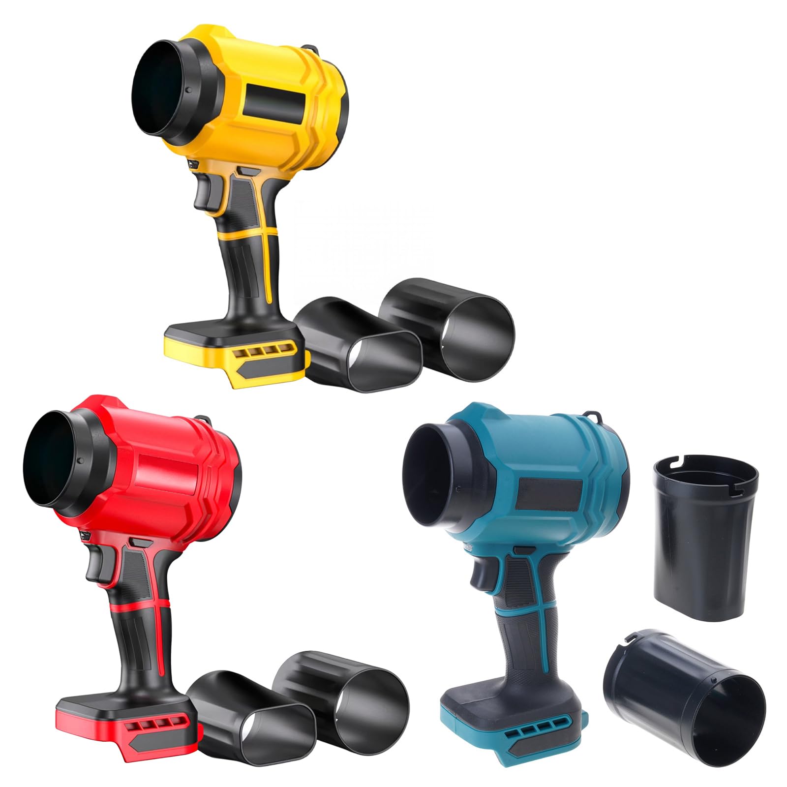 Speed 40000RPM - Juego de sopladores inalámbricos de 21 V, perfecto para batería con 2 boquillas, mango ergonómico, herramienta profesional de limpieza de jardín
