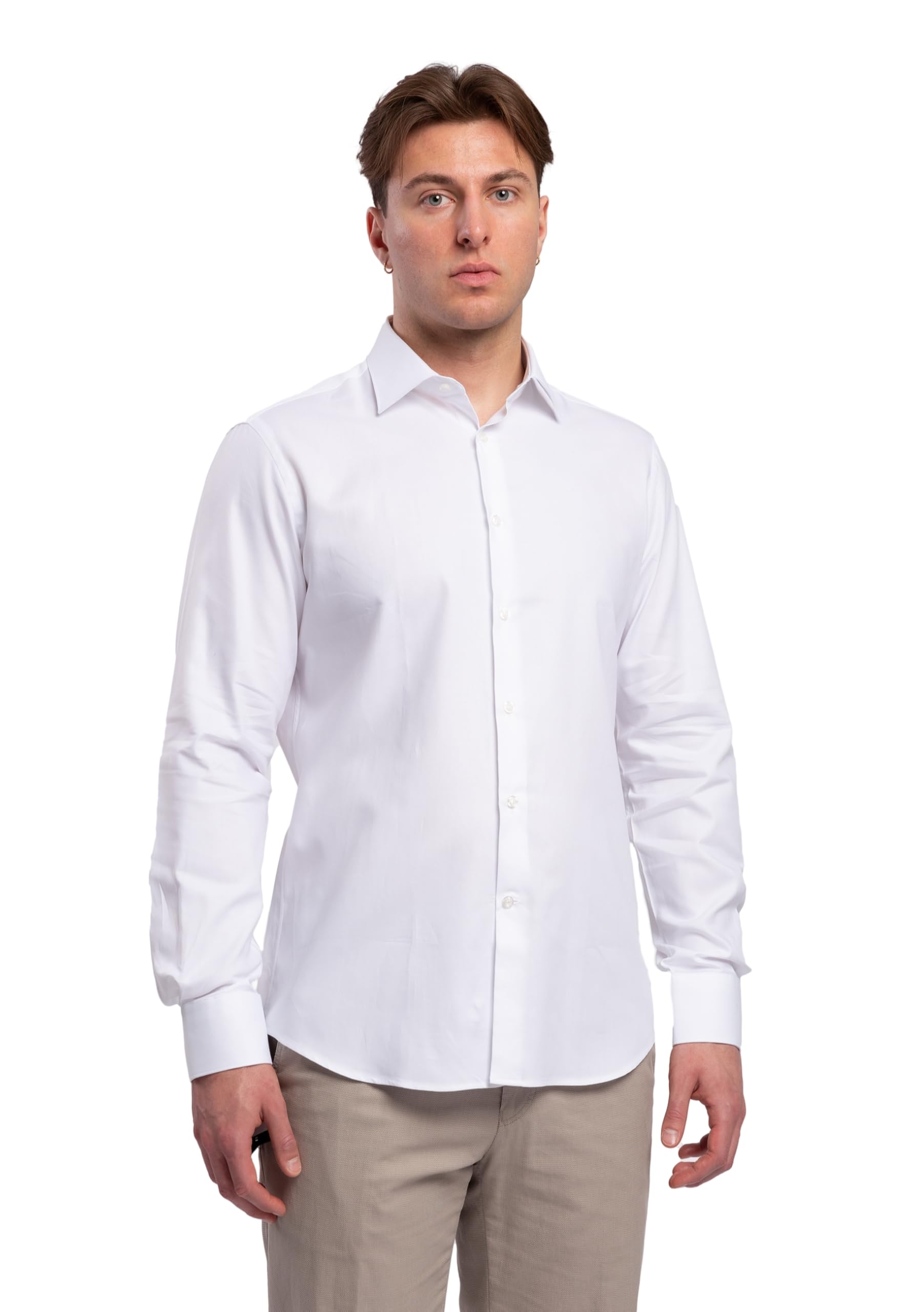 Ingram Camicia Uomo Manica Lunga vestibilità Regular 100% Cotone Oxford 3H369