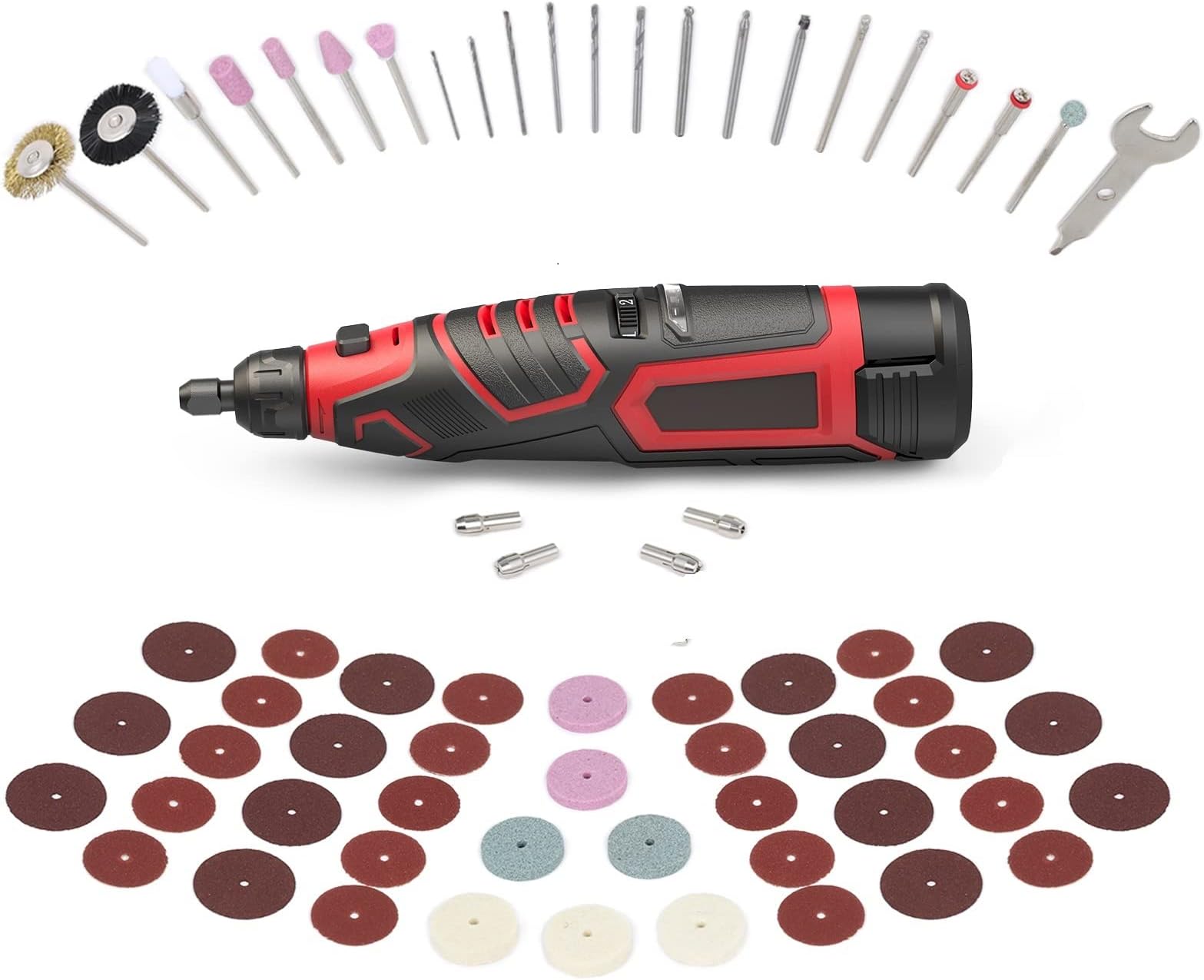 Rotary Tool 12V Cordless Multi Tool with 6 Variable Speed 500025000RPM