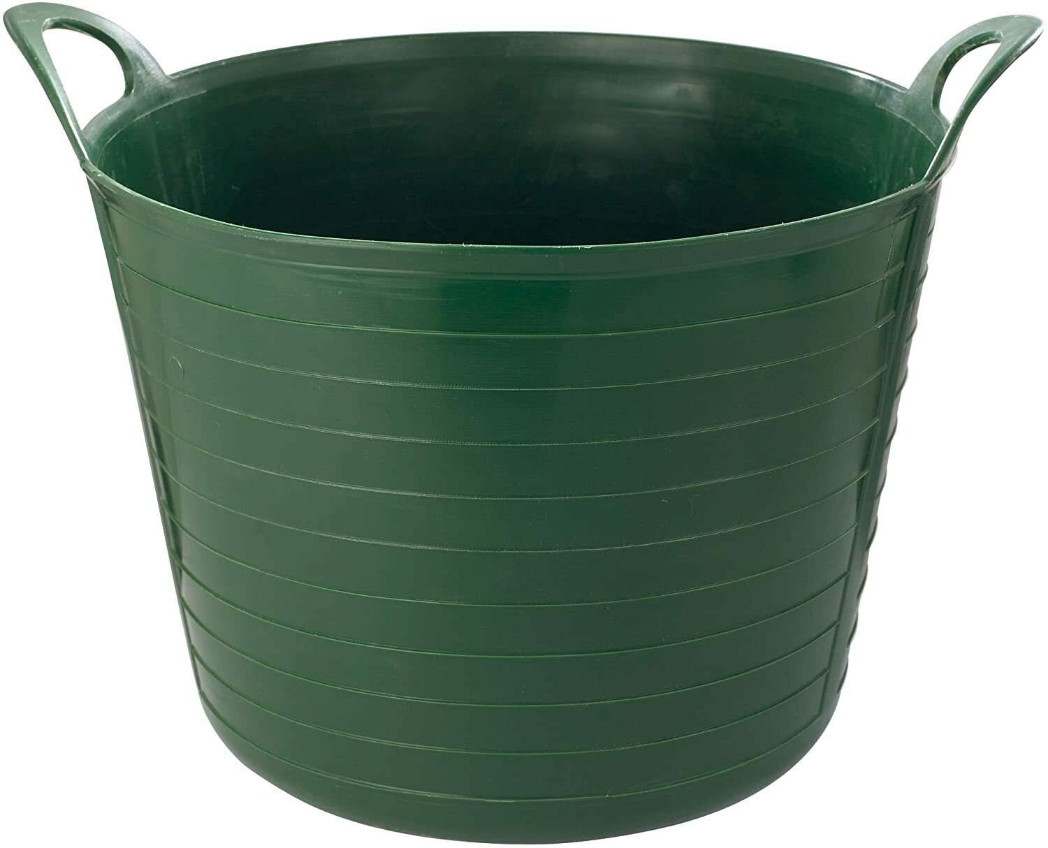 Jms We Create Smile Green Large Medium Small Flexi Tub Garden Home Flexible Colour Storage Container Bucket Polyethylene Flex Tub- Made In U.k. (, Large 42 Litre)