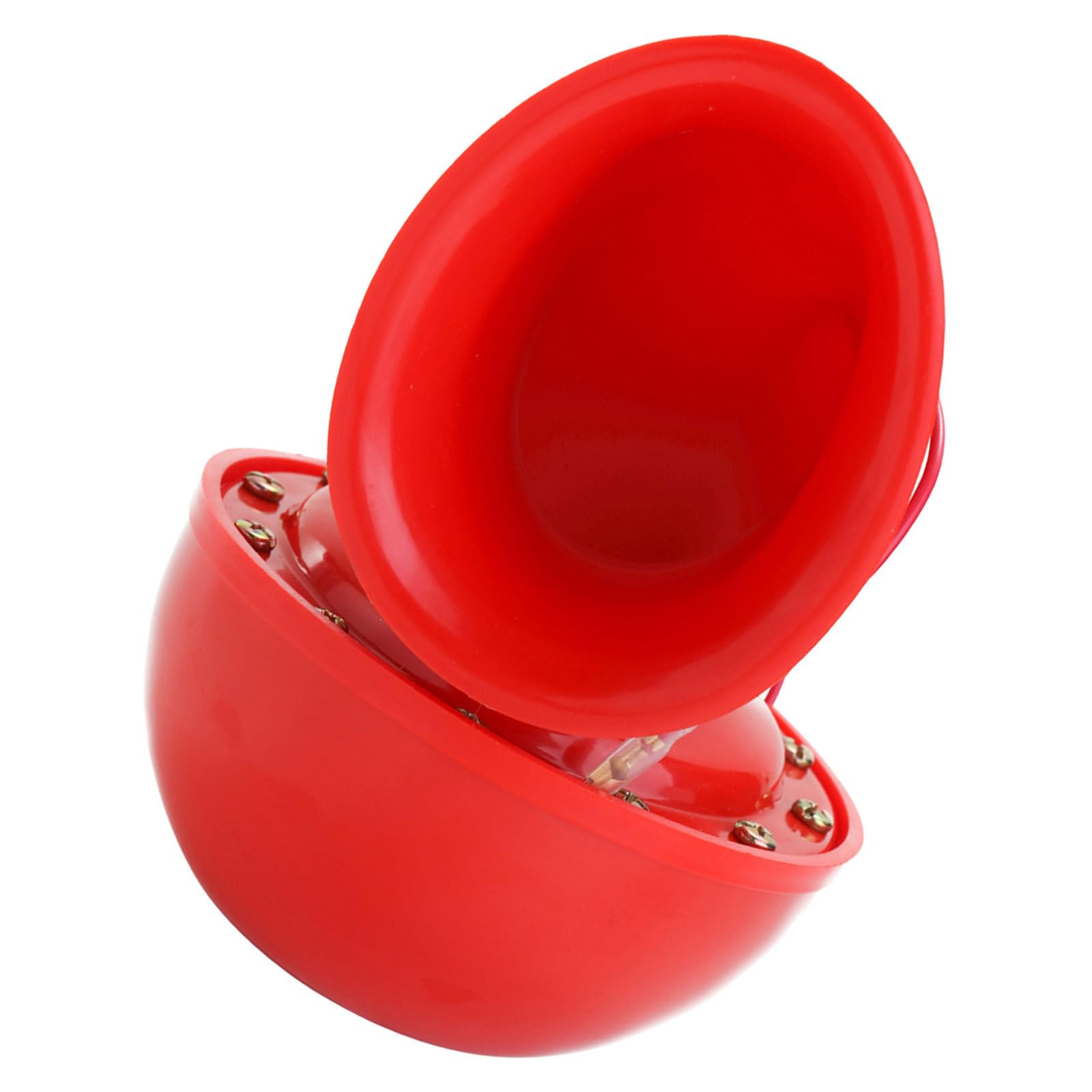 SECFOU Bocina de Coche Bocina de Aire de Coche Caracol Grande Abs y Metal Roja Sonido Alto E Conducción en Ciudad y Campo