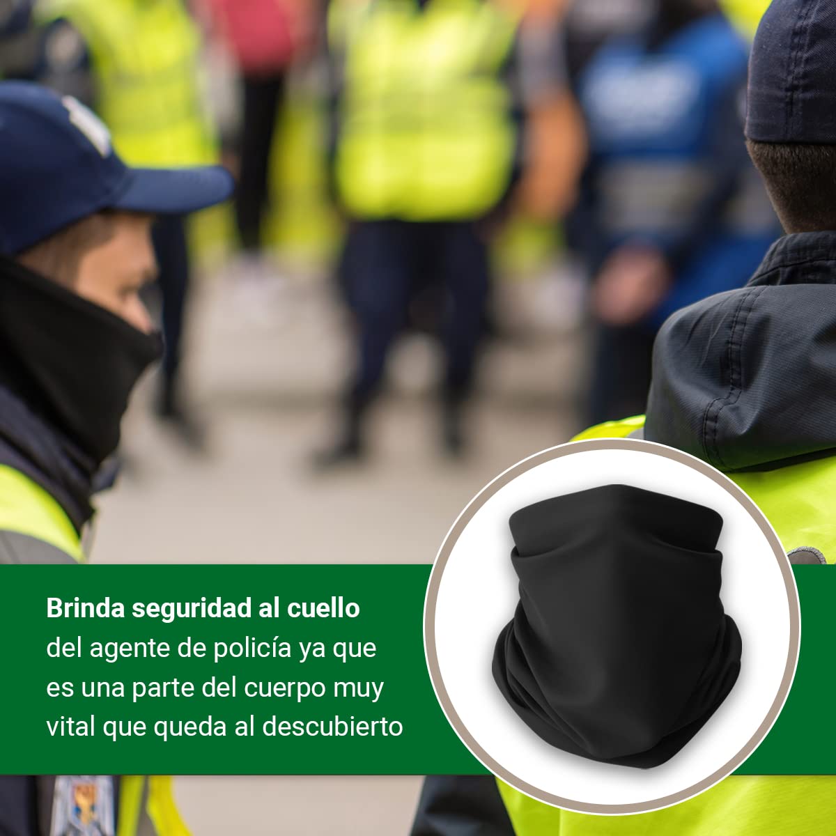 SHOKE Braga Polar para el Cuello Cortavientos - Cubrecuello deal para el Senderismo y Trekking - Material Anticorte Táctico para tu Seguridad - Negra