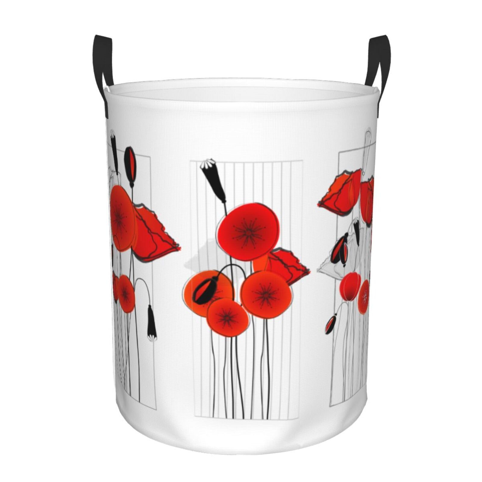 Laundry Basket Flower Laundry Hamper Waterproof Idea Hampers Large Collapsible Baskets with Handle Suitable for Bedroom Bathroom Utility Room Kitchen