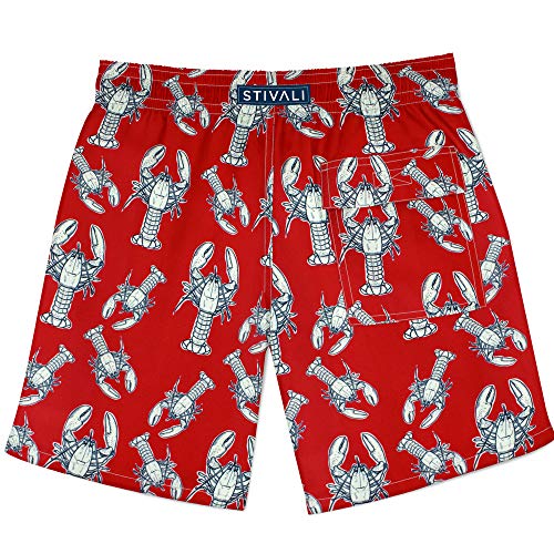 Father and Son Matching Swim Trunks Red Lobster (Small (Adult))3