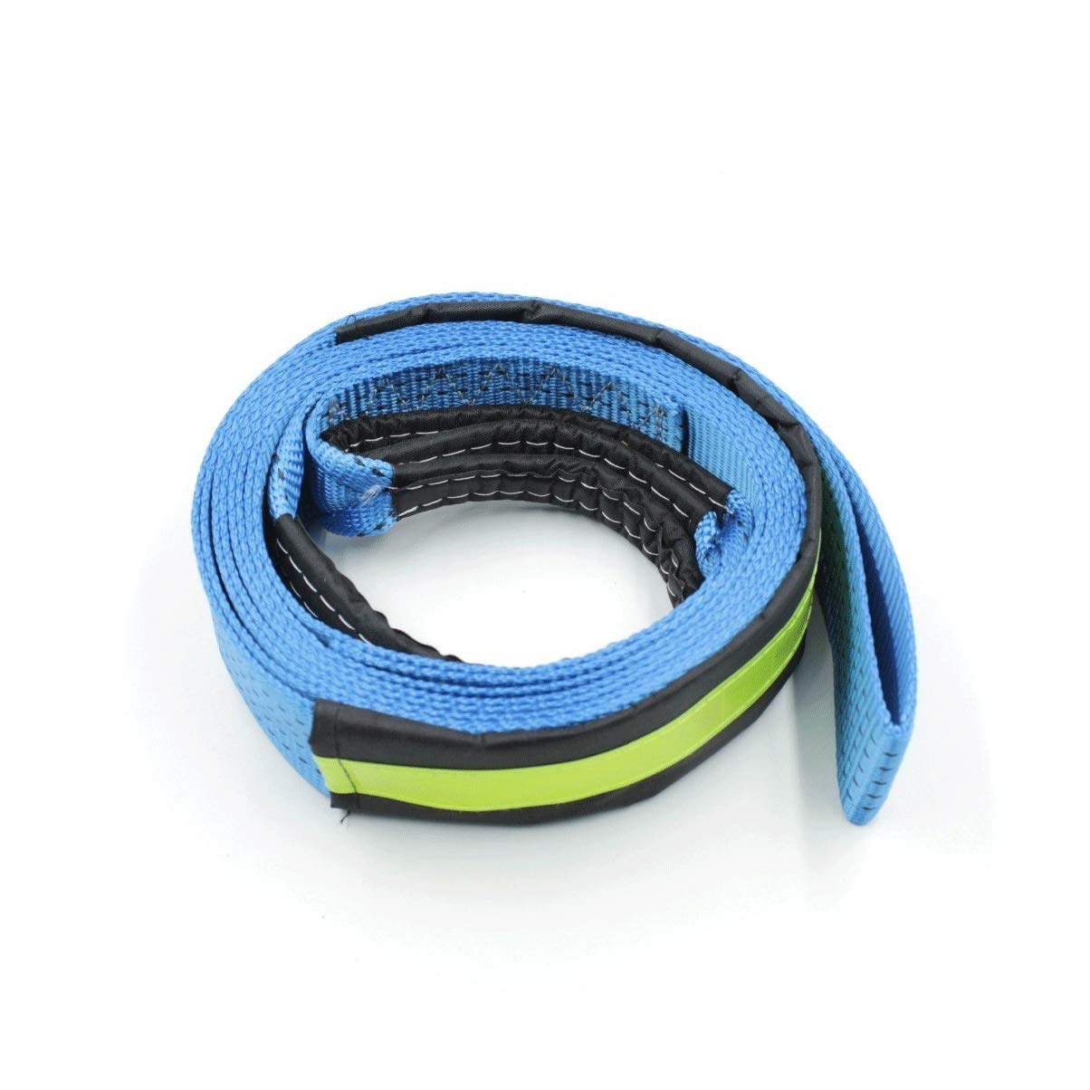High Strength Cuerdas Para Remolque，Cuerda de Remolque de 5M/16.4 Pies, Tejido de Poliéster de Alta Resistencia Cuerda de Remolque Doble Engrosamiento, Tracción 8T/17000lb,With 2 High-strength U-shape