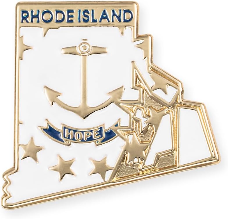 PinMart State Shape Flag Lapel Pin