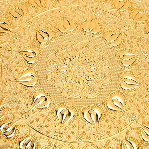 Bandeja De Serviço De Bebida De Café Turco, Bandeja De Chá Redonda Bandeja Decorativa Bandeja Vintag