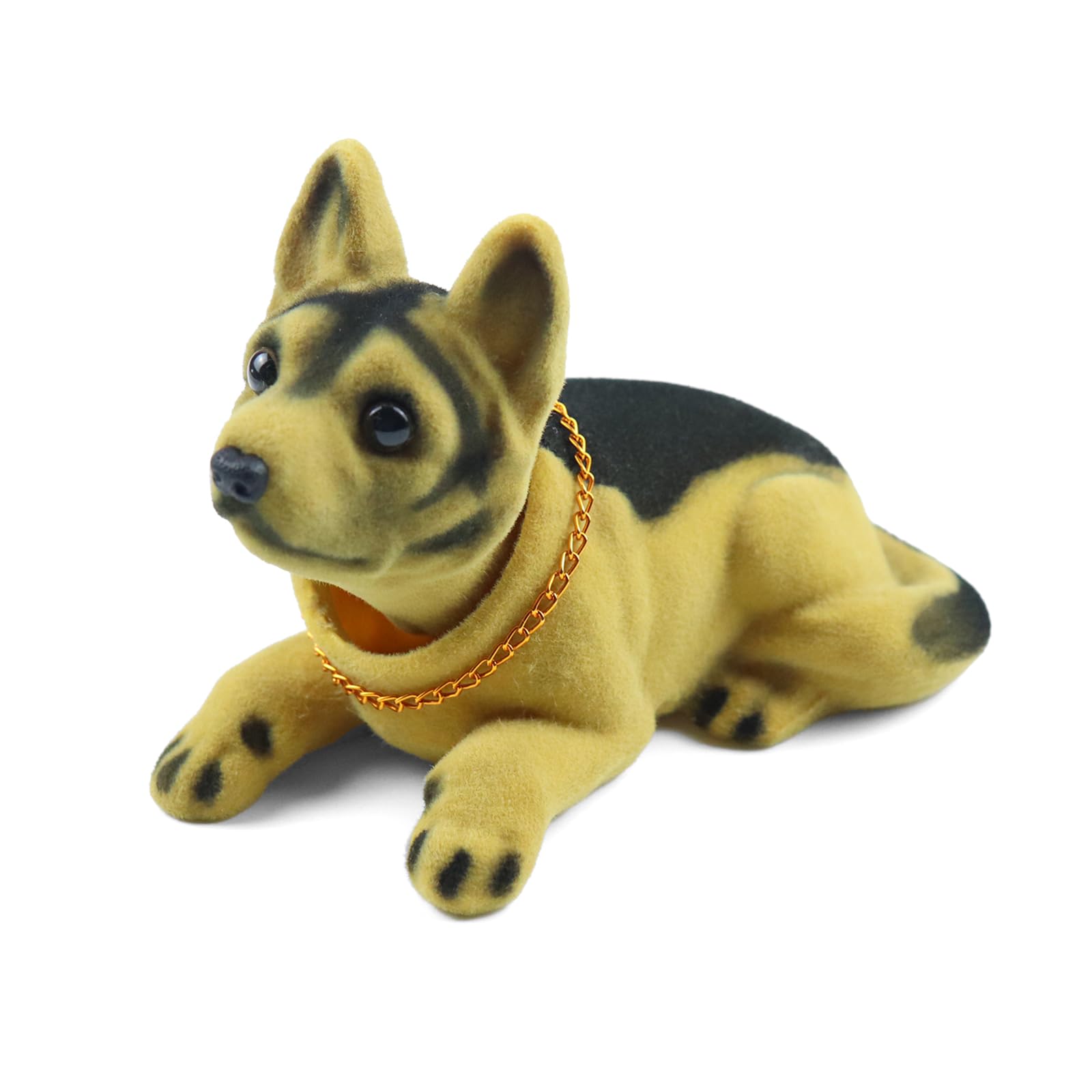 iSpchen Poupée de chien qui bouge la tête dans la voiture - Décoration de tableau de bord de voiture - Jouets créatifs - Cadeaux créatifs - Ornements de bureau (bouledogue blanc
