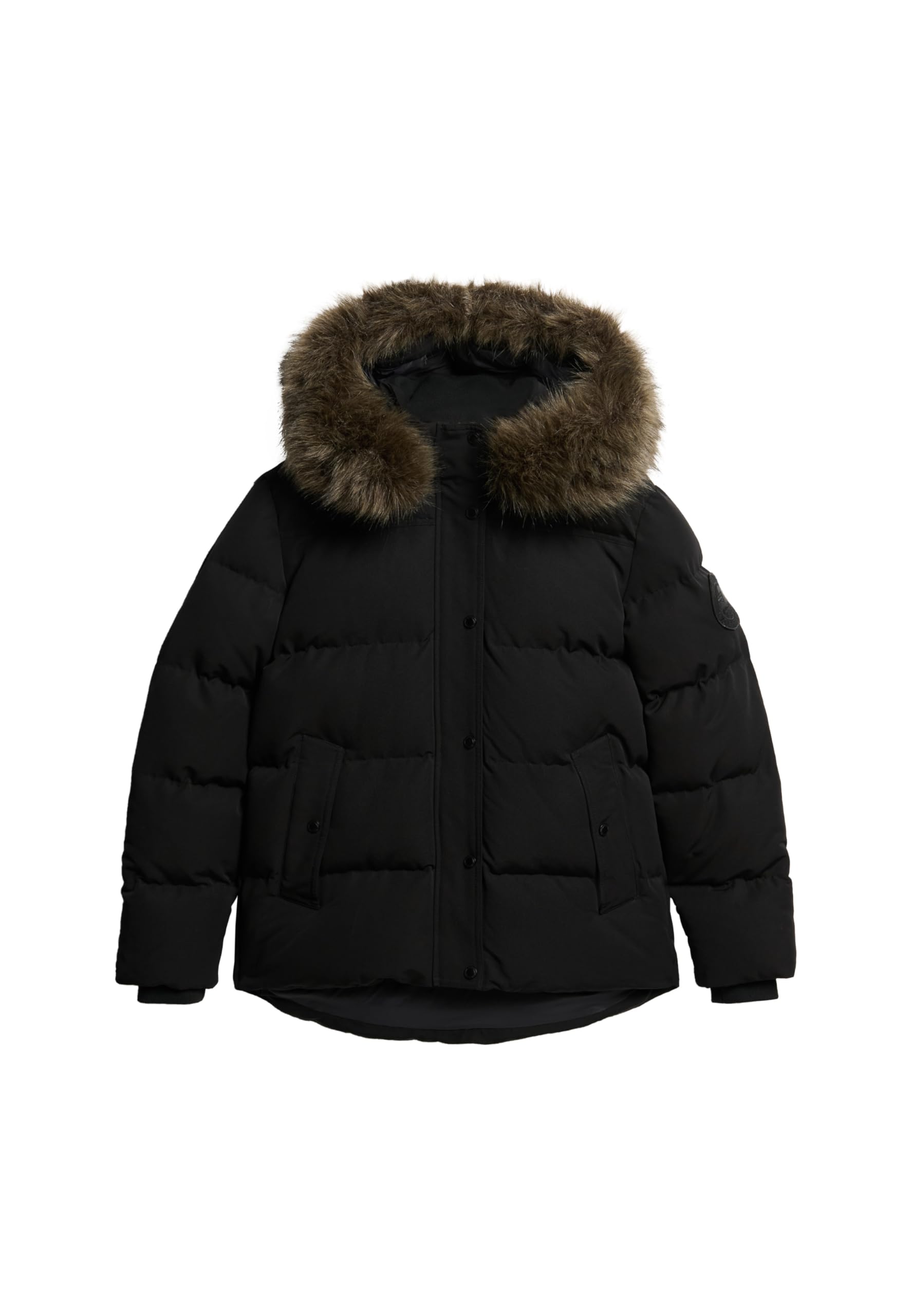 Superdry Black Everest 5 Baffle Puffer Jacket Xs