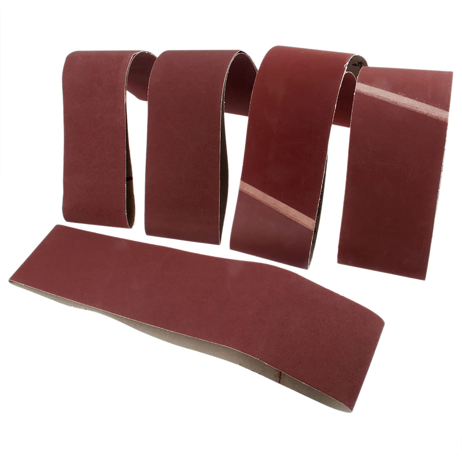 5 unidades de lijado almohadillas para lijadora de banda o cintas abrasivas, 100 mm x 915 mm 80 #