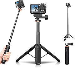 Perche a Selfie 51cm, Mini Trépied Perche Telescopique, Support Portable de Voyage Compatible avec Caméra de Sport