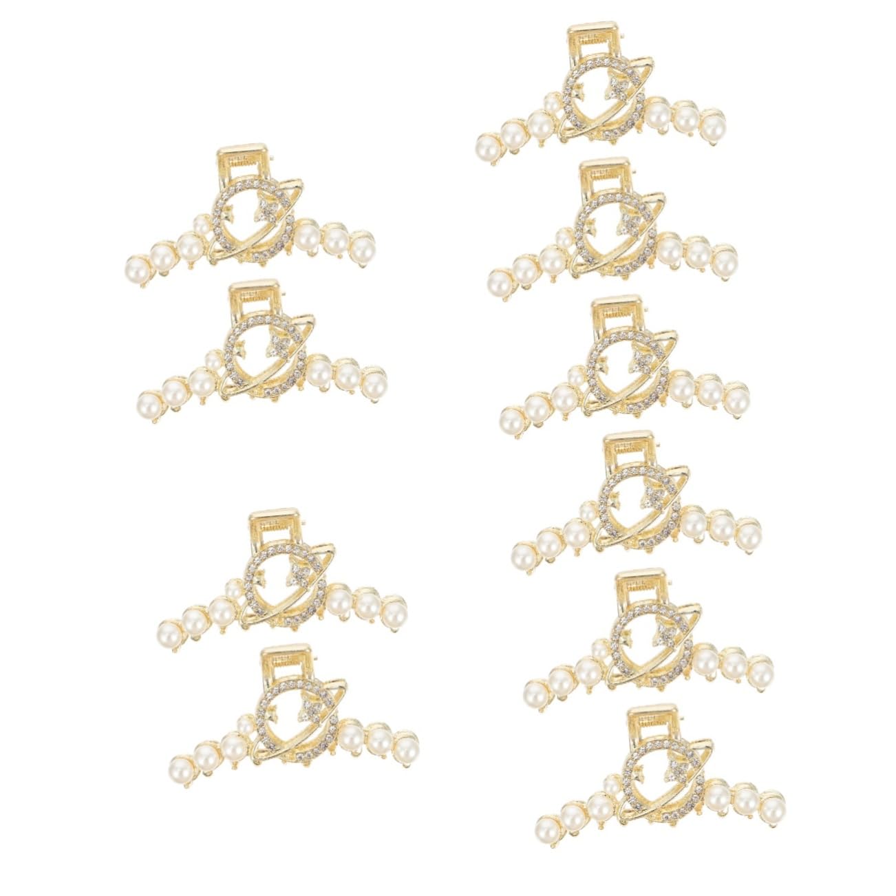 FOMIYES 10stücke Geometrische Perlen-haarspangen Haarklammern Mit Kristallverzierung Rutschfeste Haaraccessoires Für Hochzeiten Und Alltag Eleganter Haarschmuck Für Damen