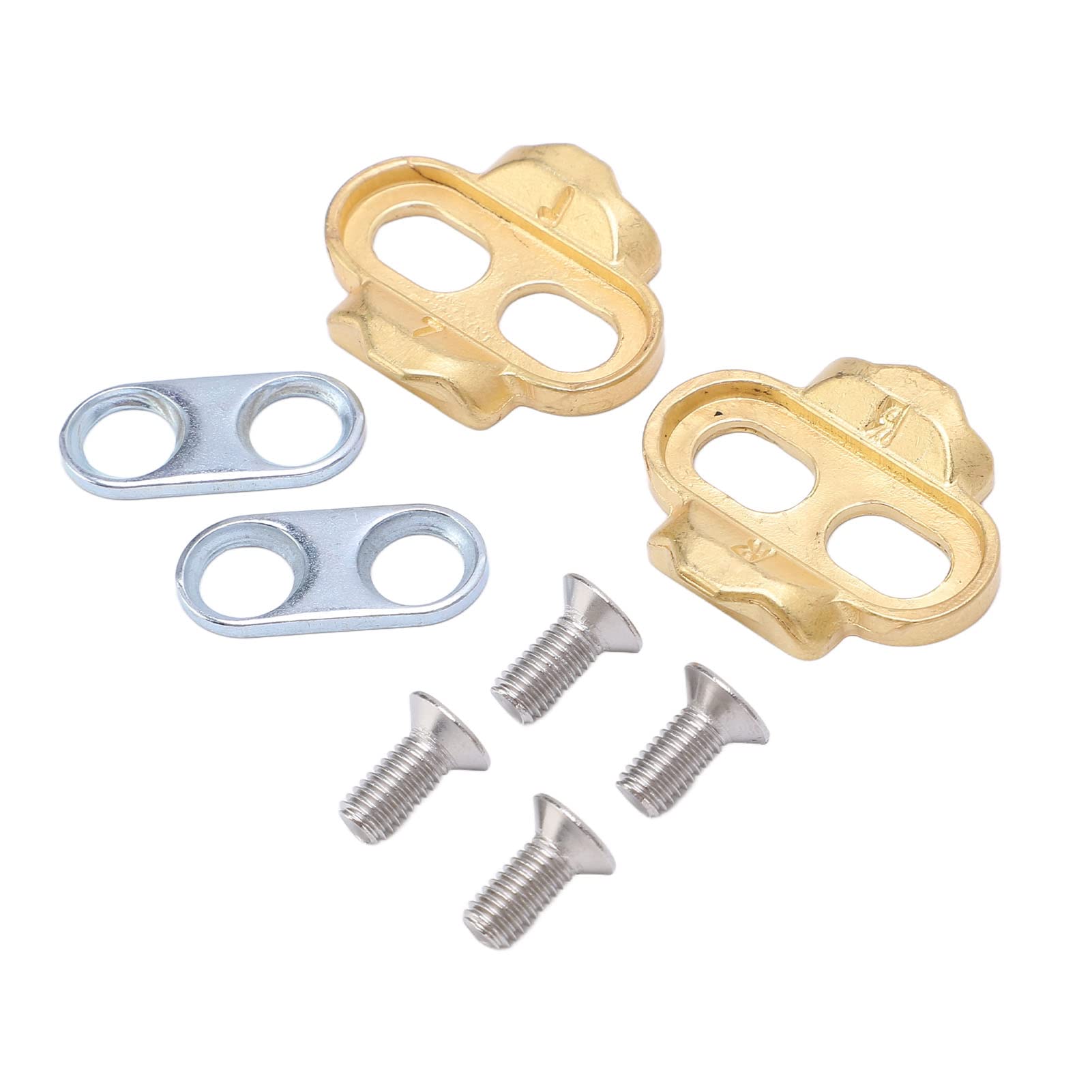 Jerliflyer Bicycle Cleats, 1Pair Copper Easy Installation Bike Pedals Stable Fallproof Locking Plate Bike Upgraded Accessories for Home, Fixing Shop