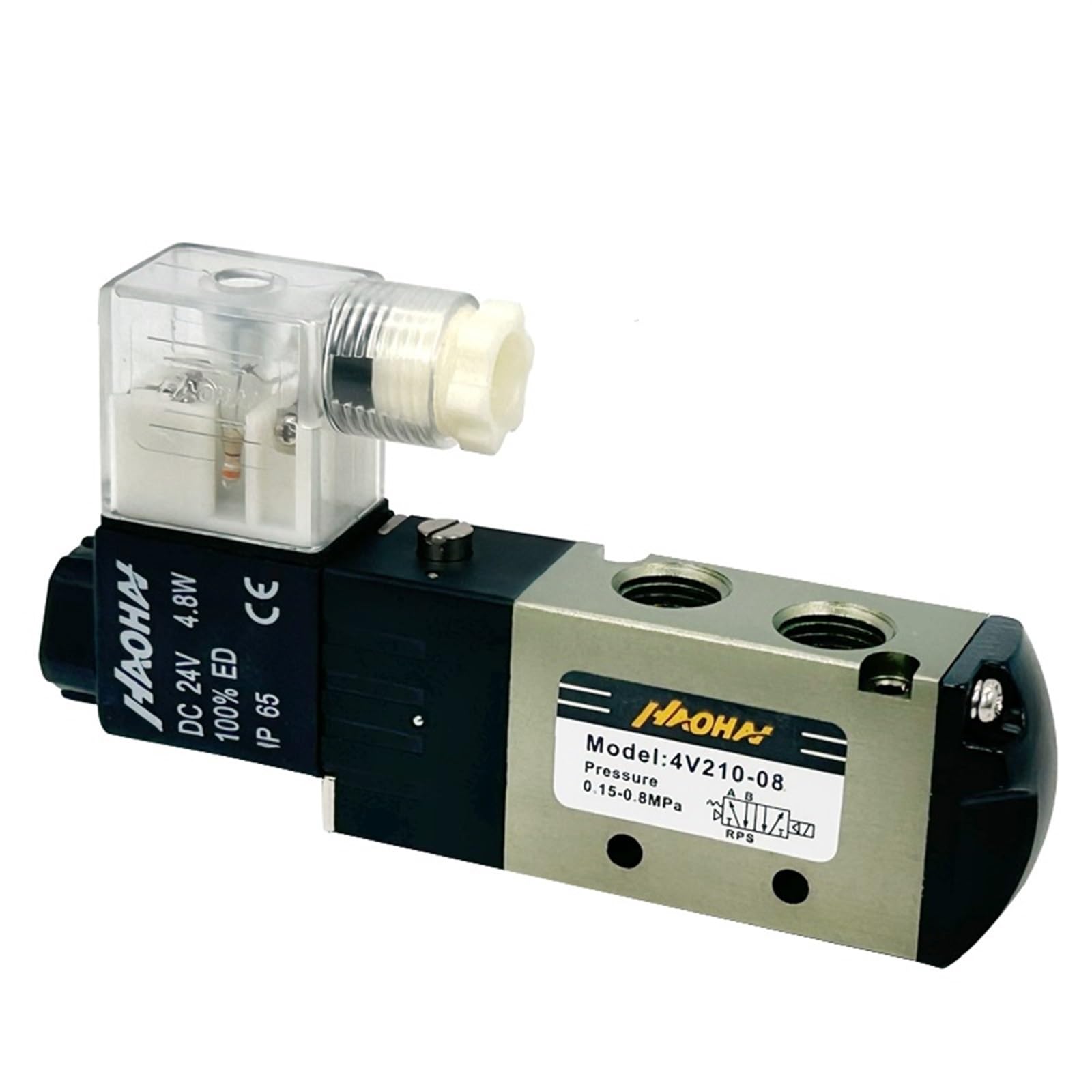 MXXDMOPD Air Compressor Accessories Solenoid Valve 4V210-08 AC220V/ DC24V/ AC110V/ DC12V Pneumatic Fitting 1/4" BSPT Electromagnetic(Valve Ac110v)
