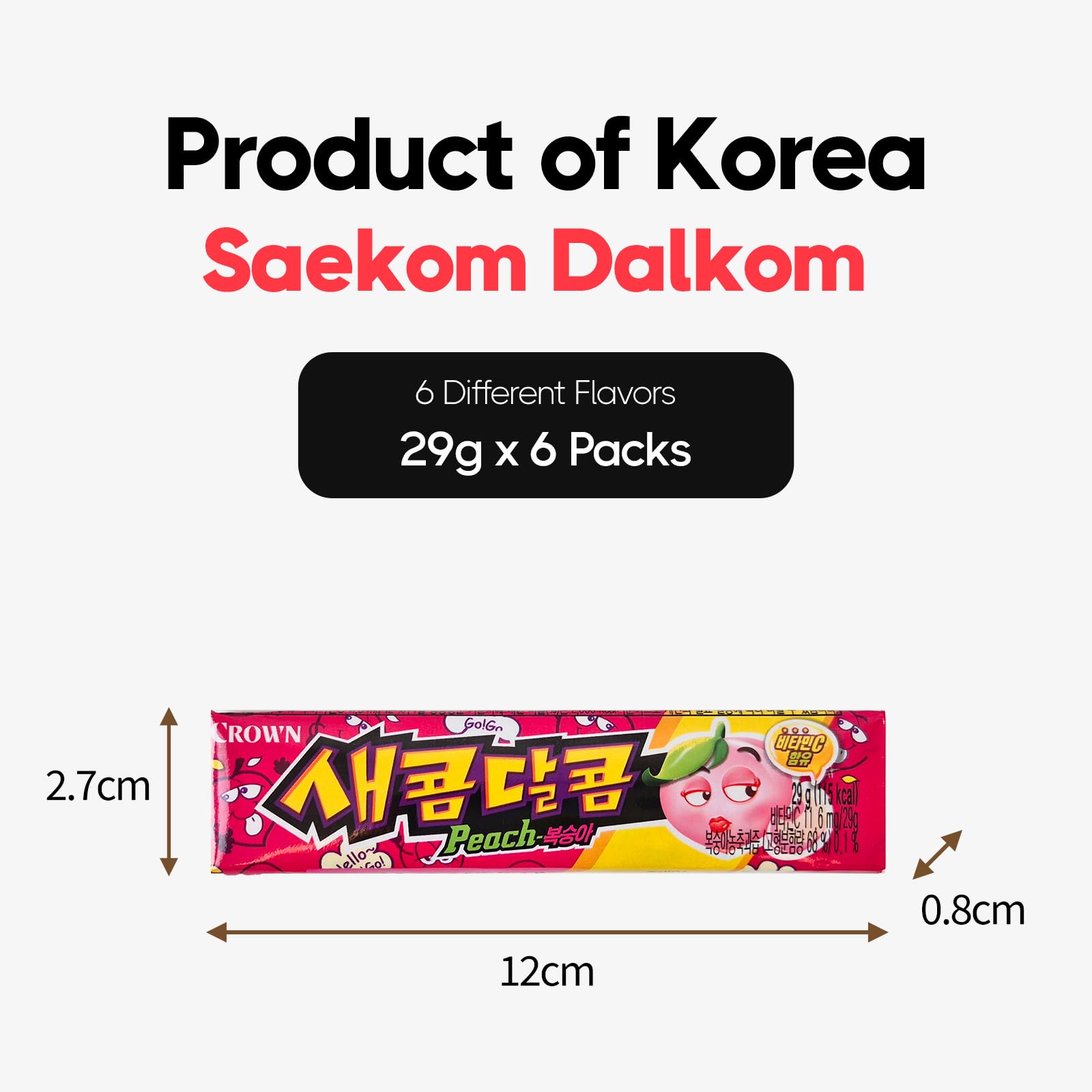Amazon.com : COELO Korean Saekom Dalkom Variety 29g x 6 Packs