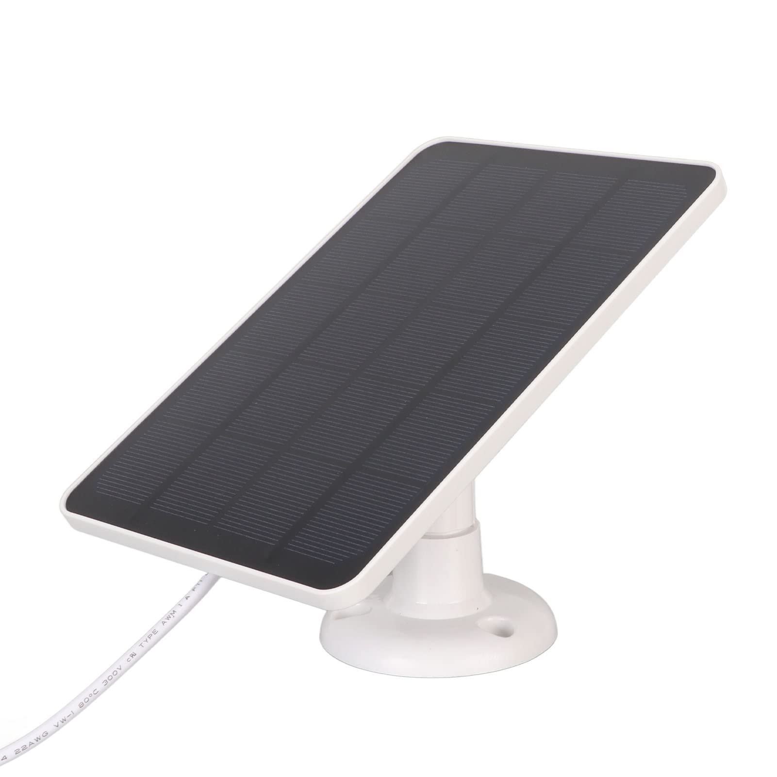Generic Chargeur de Panneau Solaire en Silicium Monocristallin Efficace pour Caméra avec étanchéité IP65, Alimentation Stable pour la Surveillance Extérieure, Installation Facile (WHITE)