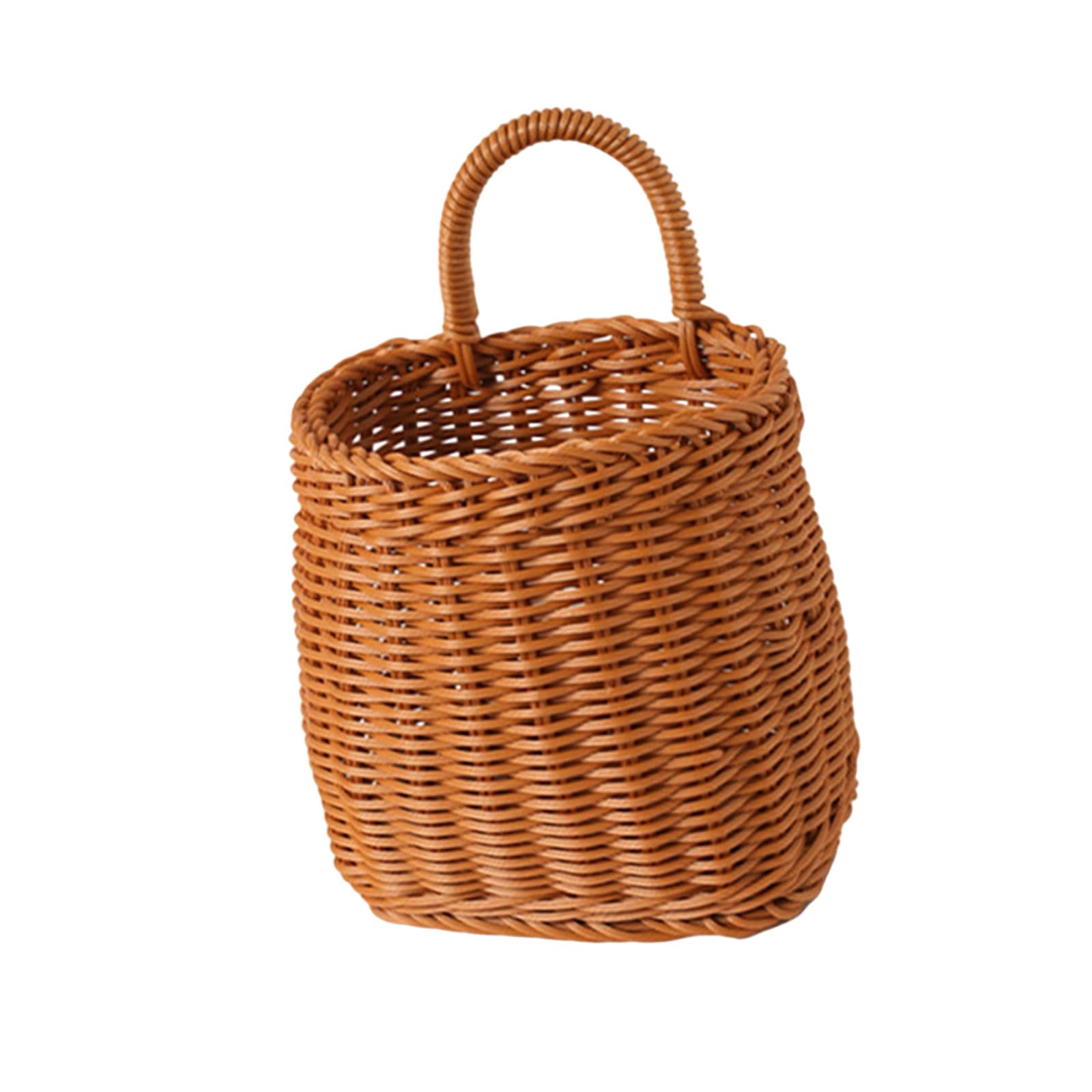 TQUXNGA Sturdy Imitation Rattan Wall Basket for Home Offices Organization and Decoration Kitchen Planner Basket
