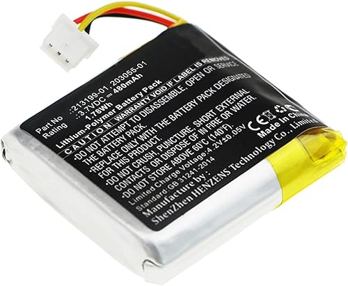 Synergy Digital Batería de auriculares inalámbricos, compatible con auriculares inalámbricos Plantronics 203035-01, (Li-Pol, 3.7 V, 480 mAh),