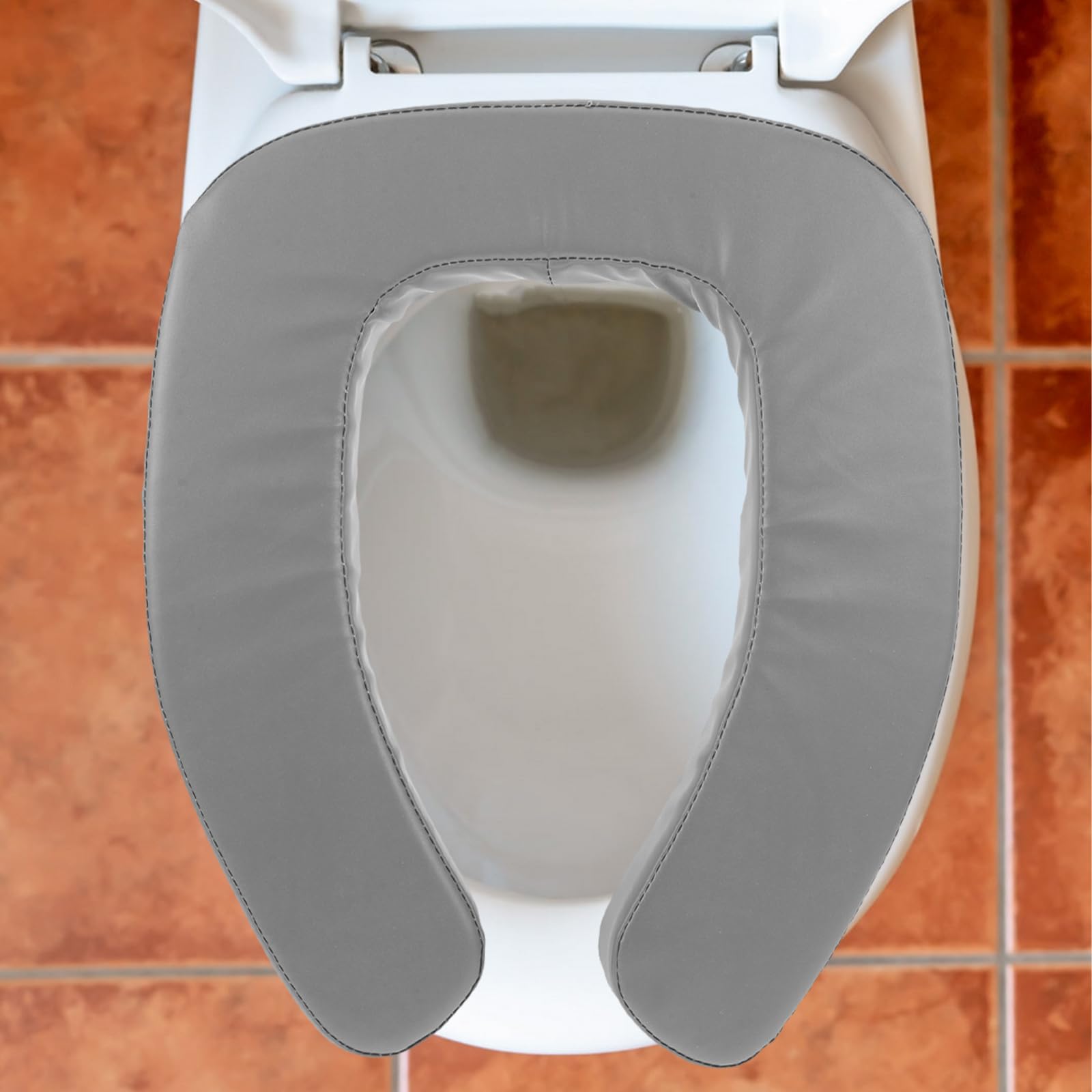 Cuscino Imbottito per Sedile del Water Rialzato Protezione, Sollevatore Wc Regolabile per Anziani e Ausilio Bagno, Tappetino Copriwater Morbido e Lavabile per Uso Domestico