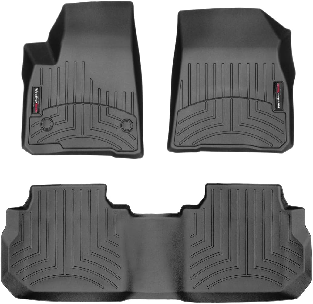 WeatherTech Custom Fit FloorLiners for Cadillac XT5-1st & 2nd Row (44955-1-2), Black