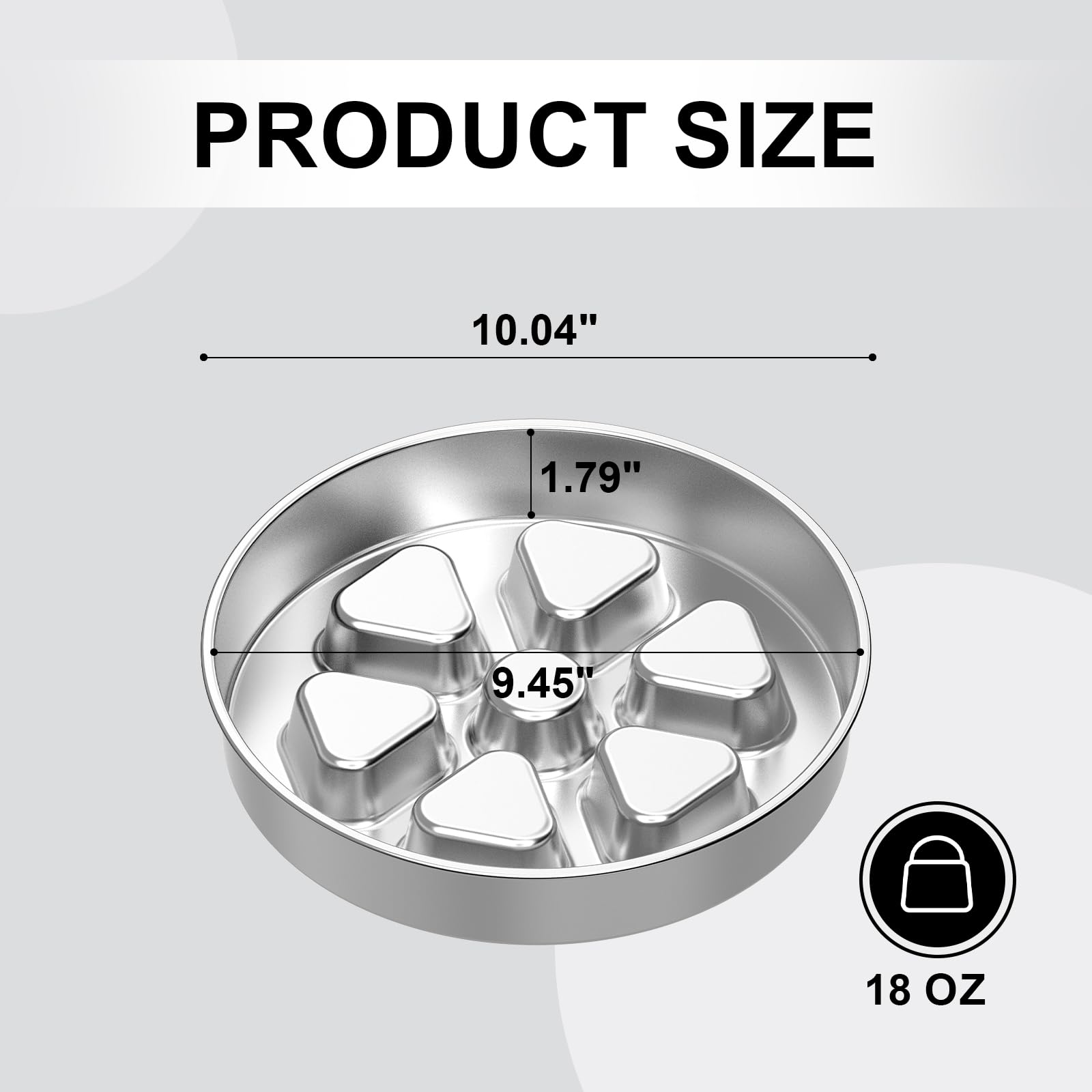 Kactoily 304 Stainless Steel Slow Feeder Dog Bowl, 2.5 Cups Non-Slip Pet Bowl, Raised Design for Slow Eating & Digestive Health - Perfect for Medium Large Dogs - image 6