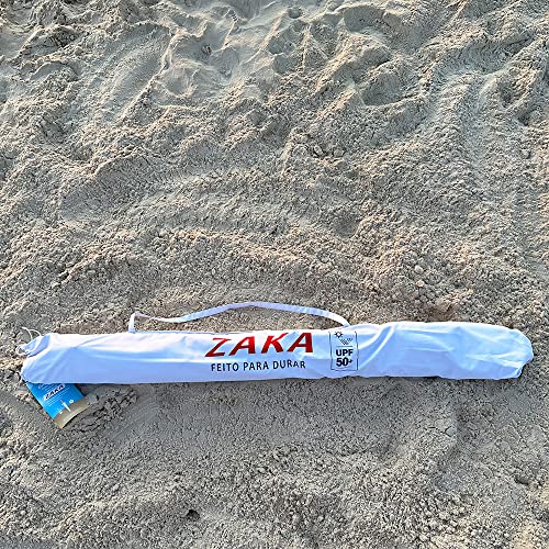 Guarda-Sol Zaka Alumínio 2.0 metros Branco Reforçado com espiral