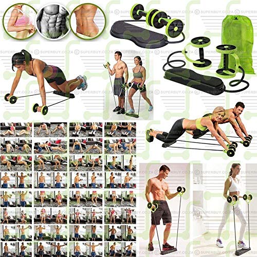 Kit musculação fitness completo academia em casa revoflex elastico roda abdominal extensor para braç