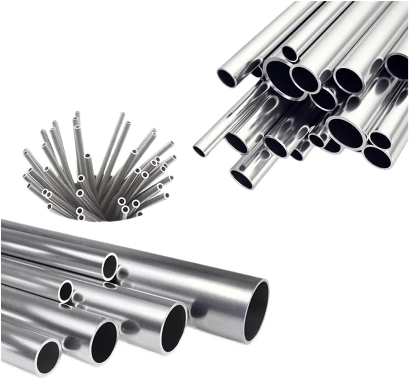 2pcs 304 Stainless Steel Capillary Seamless Straight Tube Round Steel Pipe 500mm(OD15xWT2mm)