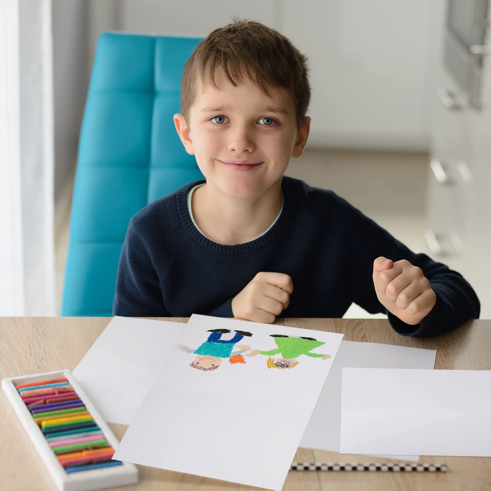 300 Sets Heavyweight Blank White Cards and A2 Envelopes Printable Postcards Folded Card Stock for DIY Greeting Card Wedding Business Invitations Bridal Shower Birthday Occasion (5 x 7 Inch)