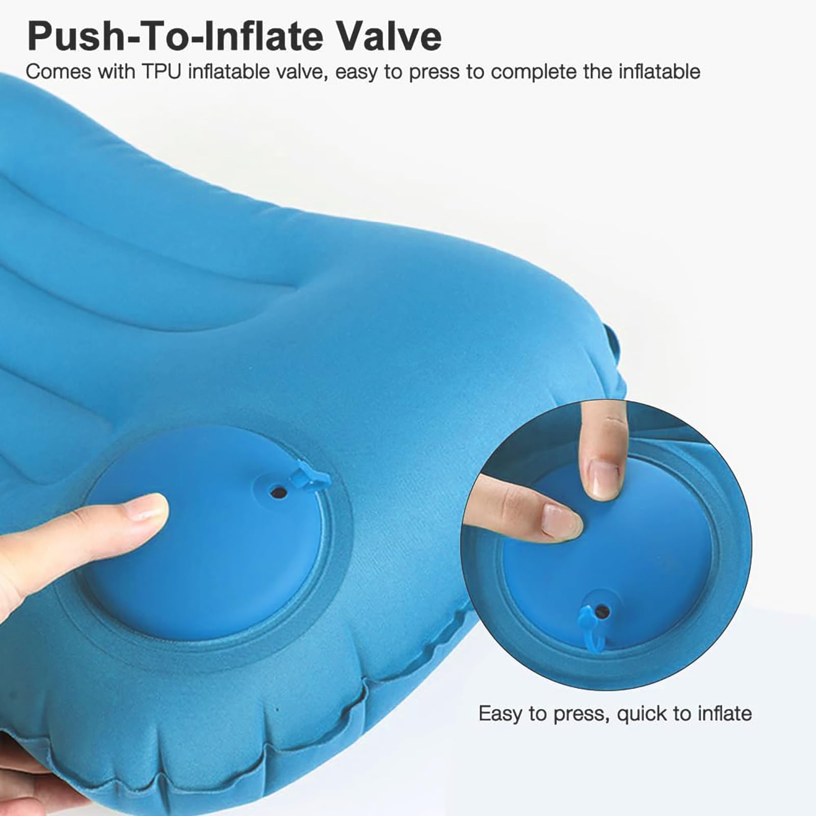 Coussin Voyage Léger Oreiller Gonflable De Camping - Ultraléger - Compressible - Voyage, Randonnée, Bureau - SFSSHUI Oreiller Gonflable Plage