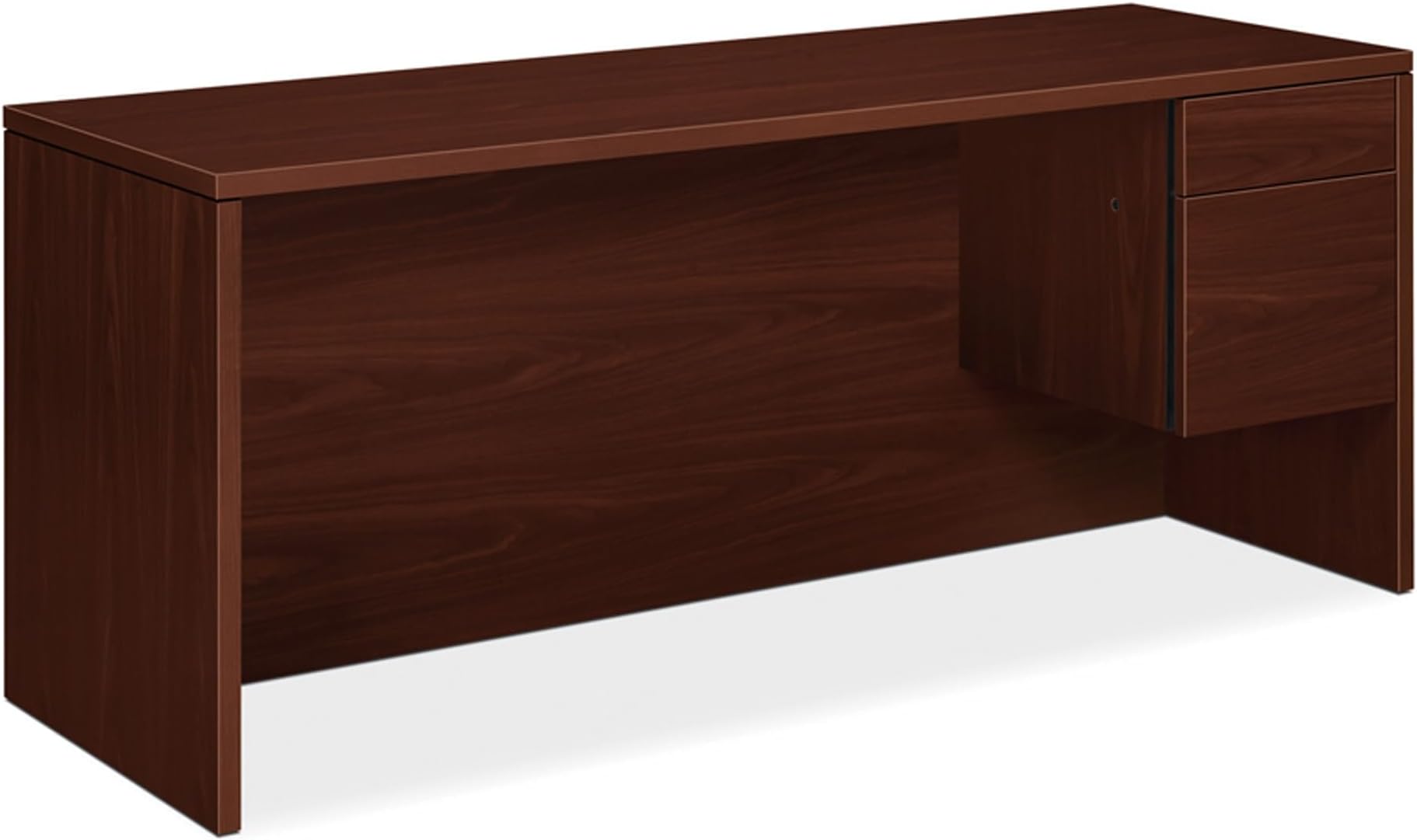 HON 10500 72 by 24 by 29-1/2-Inch 3/4 Right Pedestal Credenza, Mahogany Frame/Top