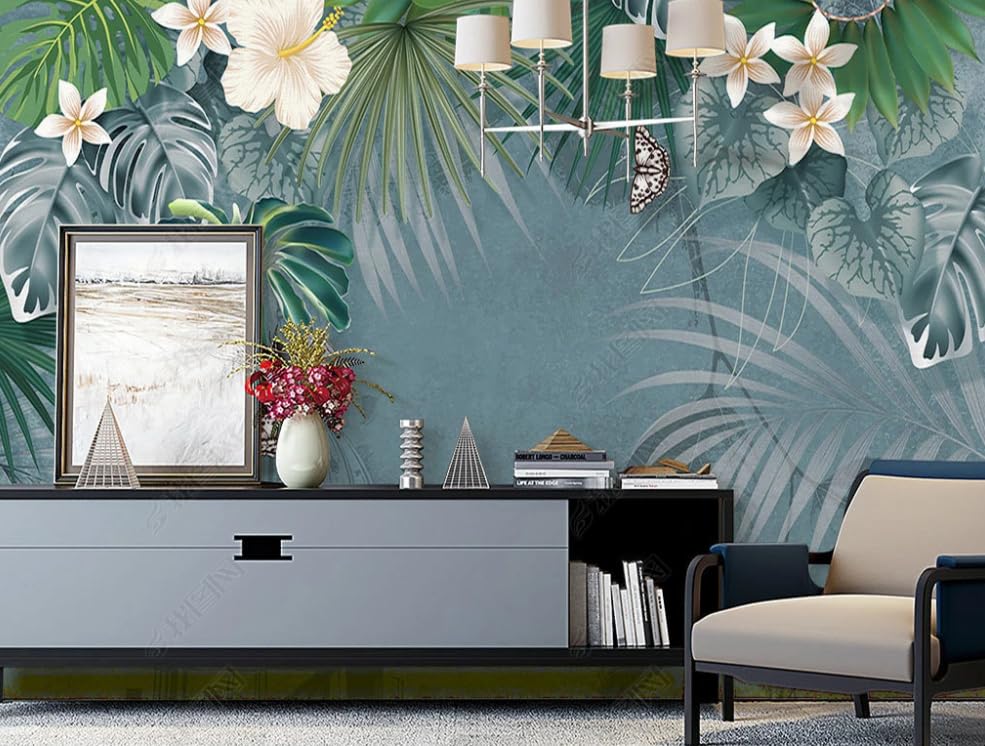 Papier peint intissé forêt tropicale pour masquer un mur - 2