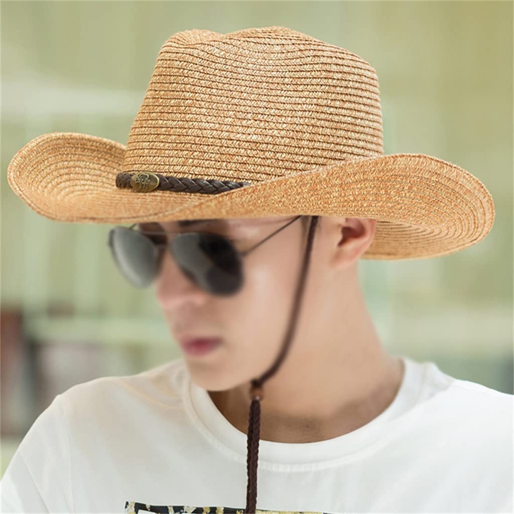 Chapeau de paille cowboy homme style coréen protection solaire été