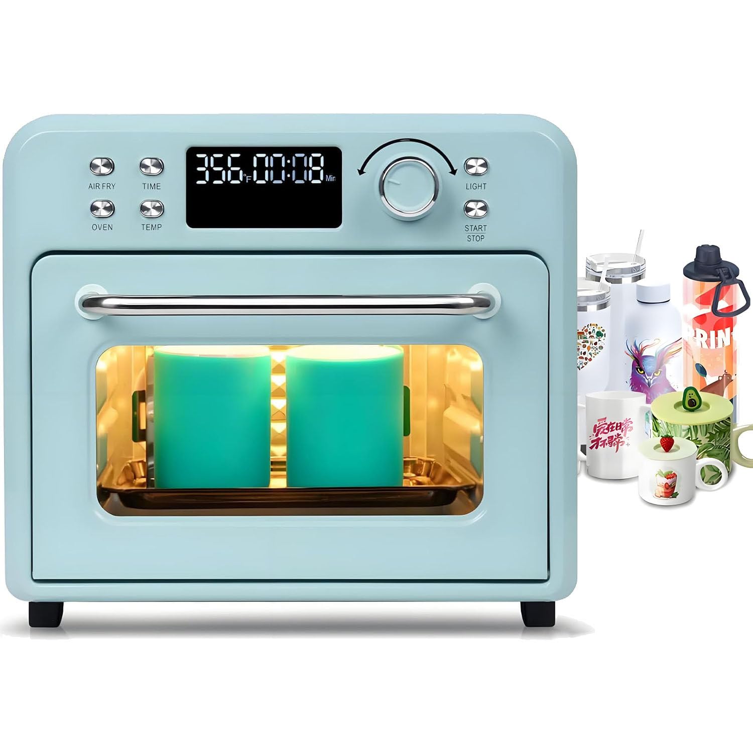 GLBMXDD Lightweight Convection Sublimation Oven - 360° Heating,Rapid Heating,Intuitive Operation,for Mugs, Glasses, Water Bottles, Bulk Printing in Blank Spaces 16L