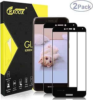 CRXOOX Protector de Pantalla para Huawei P8 Lite 2017 Cristal Vidrio
Templado, 2-Unidades, 9H Dureza, Alta Definicion 0.33mm, 2.5D Round
Edge, Compatible con 3D Touch (Negro) : Protectores de pantalla