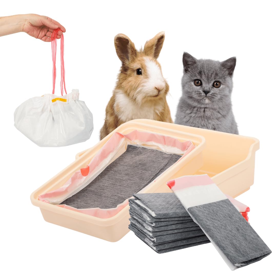 PINVNBY 40 Pcs Rabbit Pee Pads – Super Absorbent Odor-Control Cage Liners For Small Pets - View #12