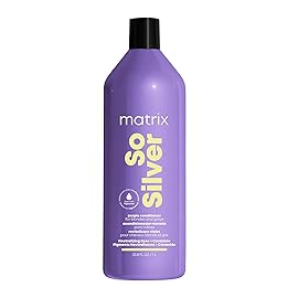 MATRIX So Silver Purple Conditioner | Removes Brassy Yellow Undertones | Color Depositing & Toning | Pigmented Conditioner For Blondes and Greys | For Color Treated Hair | Salon Conditioner | Vegan